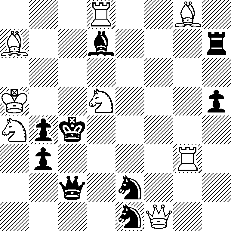 3R2B1/B2b3r/8/K2N3p/Npk5/1p4R1/2q1n3/4nQ2