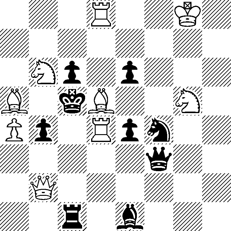 3R2K1/8/1Np1p3/B1kB2N1/Pp1Rpn2/5q2/1Q6/2r1b3