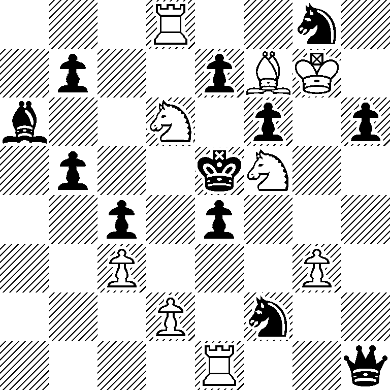 3R2n1/1p2pBK1/b2N1p1p/1p2kN2/2p1p3/2P3P1/3P1n2/4R2q