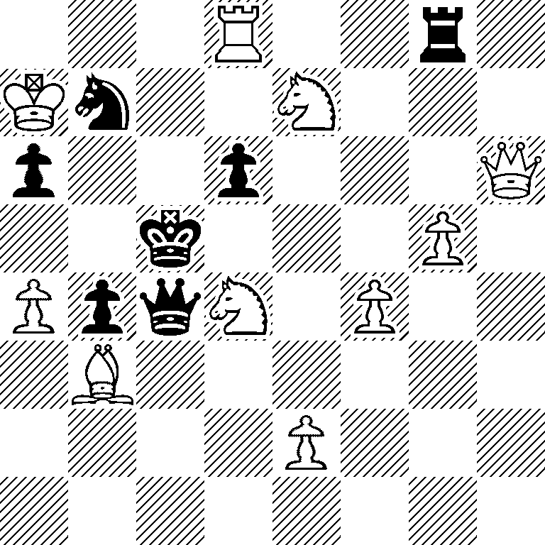 3R2r1/Kn2N3/p2p3Q/2k3P1/PpqN1P2/1B6/4P3/8