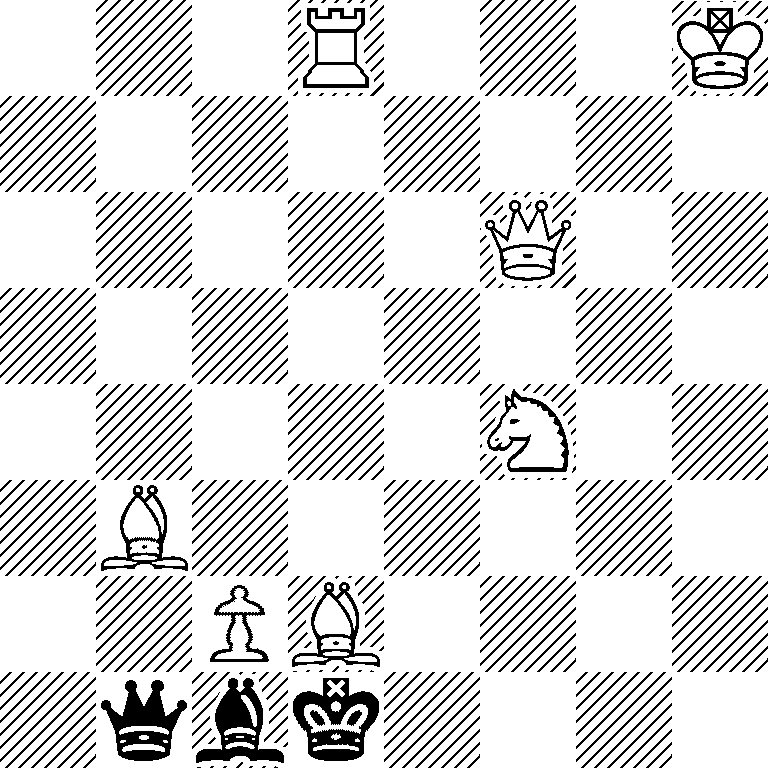 3R3K/8/5Q2/8/5N2/1B6/2PB4/1qbk4