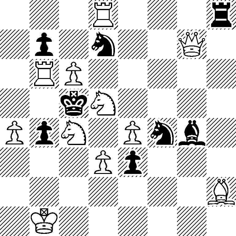 3R3r/1p1n2Q1/1RP5/2kN4/PpN1Pnb1/3Pp3/7B/1K6