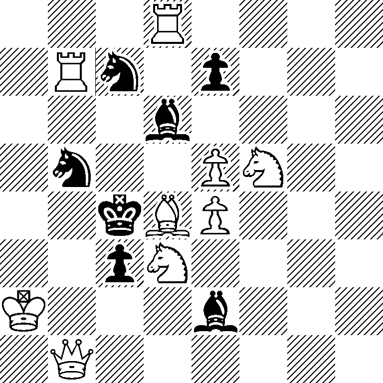 3R4/1Rn1p3/3b4/1n2PN2/2kBP3/2pN4/K3b3/1Q6