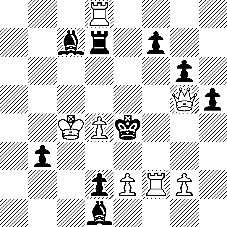 3R4/2br1p2/6p1/6Qp/2KPk3/1p6/3pPRP1/3b4