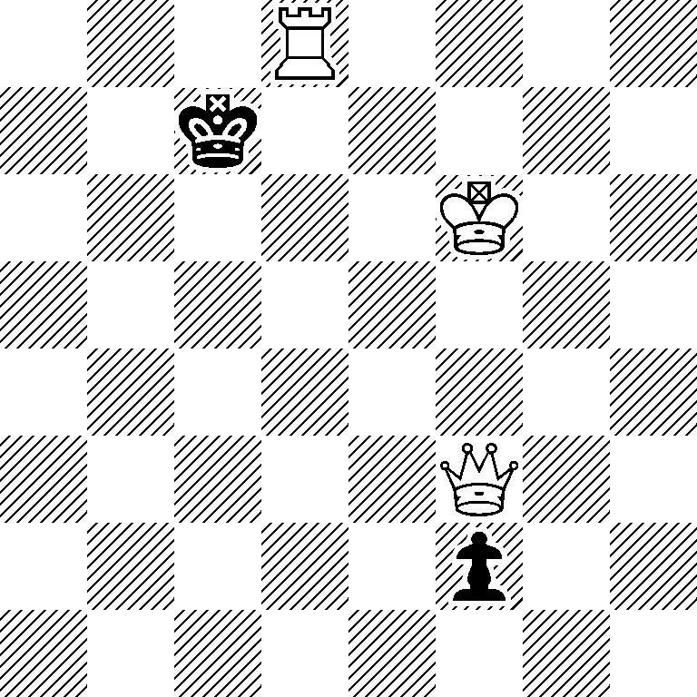 3R4/2k5/5K2/8/8/5Q2/5p2/8