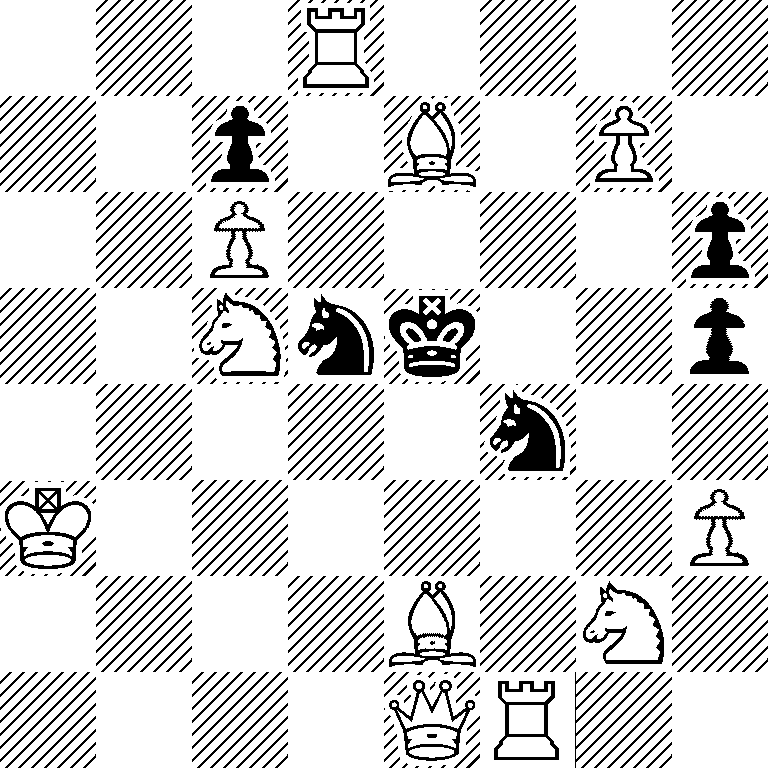 3R4/2p1B1P1/2P4p/2Nnk2p/5n2/K6P/4B1N1/4QR2