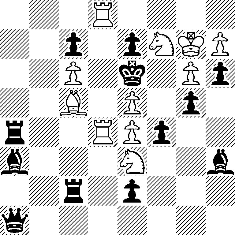 3R4/2p1pNKP/2P1k1Pp/2B1P1p1/r2RPp2/b3N2b/2r1p3/q7