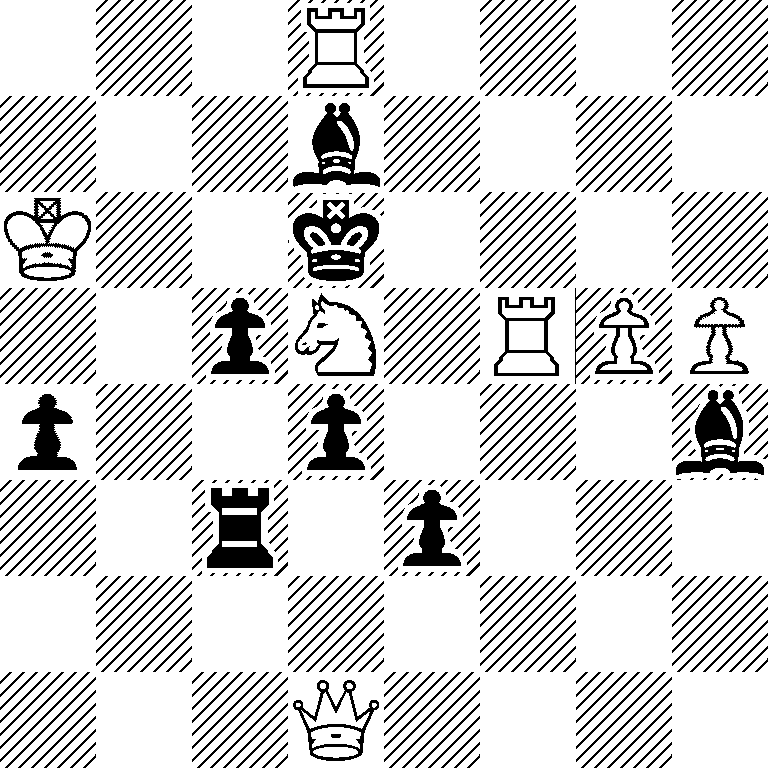 3R4/3b4/K2k4/2pN1RPP/p2p3b/2r1p3/8/3Q4