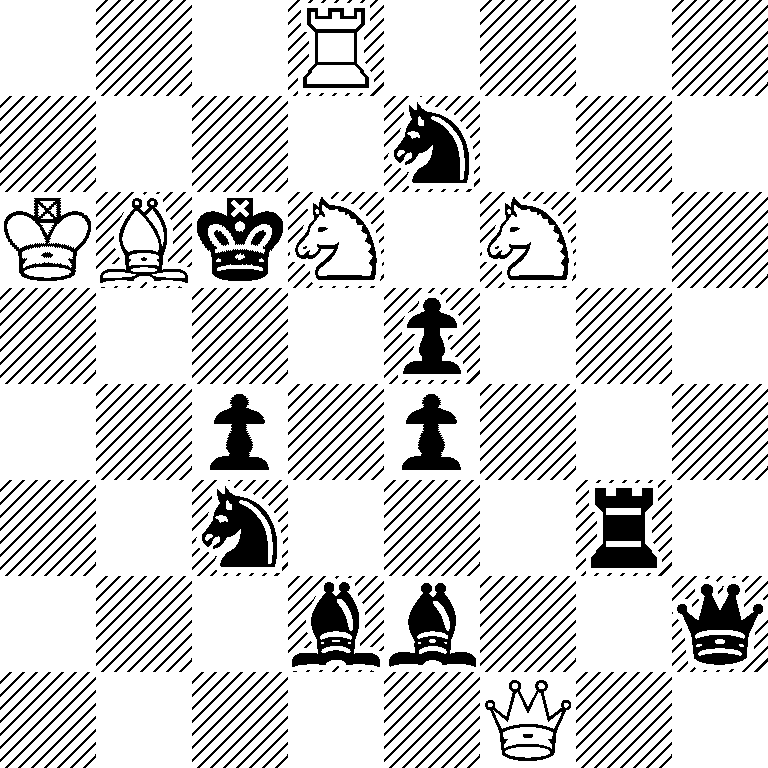 3R4/4n3/KBkN1N2/4p3/2p1p3/2n3r1/3bb2q/5Q2