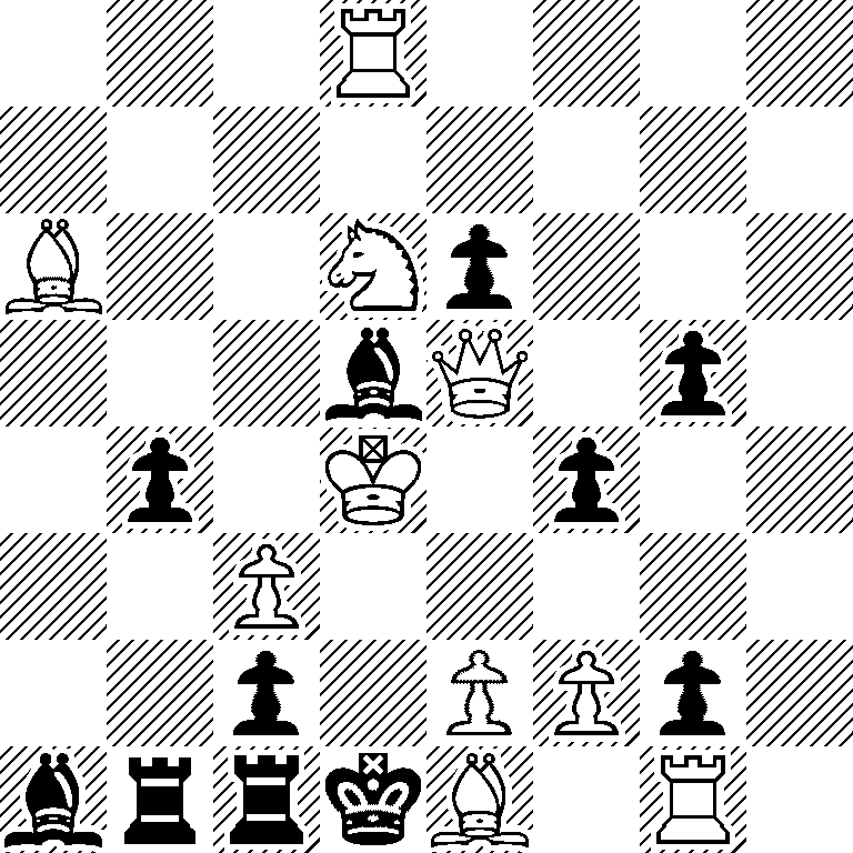 3R4/8/B2Np3/3bQ1p1/1p1K1p2/2P5/2p1PPp1/brrkB1R1