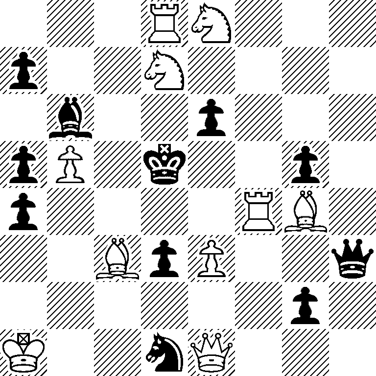 3RN3/p2N4/1b2p3/pP1k2p1/p4RB1/2BpP2q/6p1/K2nQ3