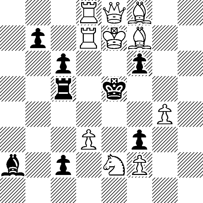 3RQB2/1p1RKB2/2p2p2/2r1k3/6P1/3P1p2/b1p1NP2/8