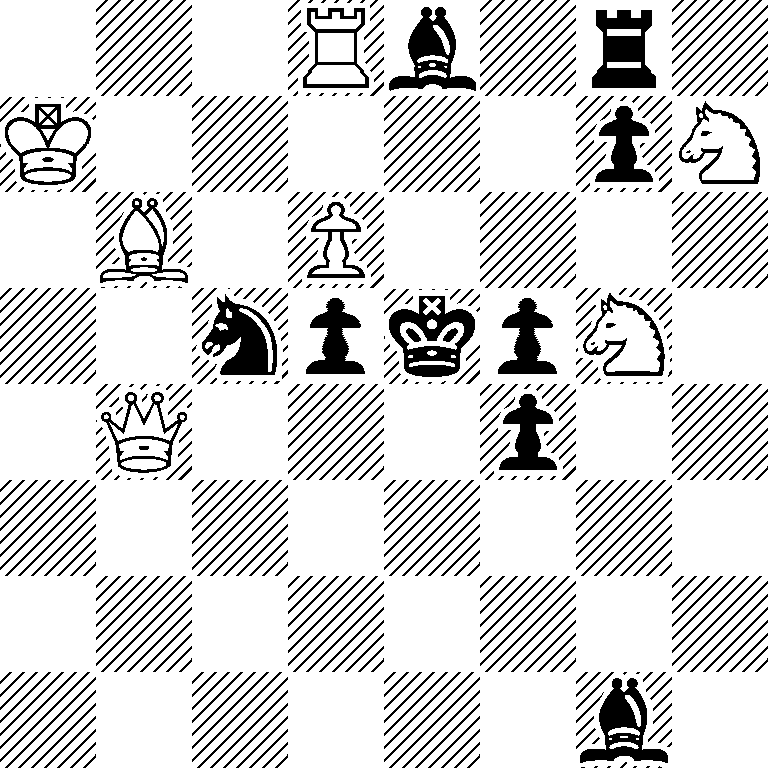 3Rb1r1/K5pN/1B1P4/2npkpN1/1Q3p2/8/8/6b1