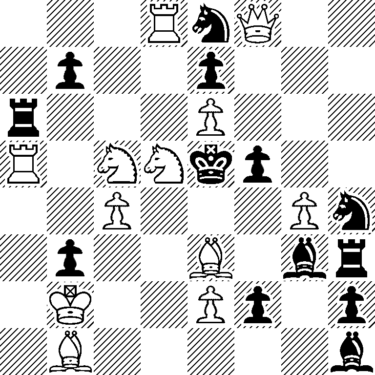 3RnQ2/1p2p3/r3P3/R1NNkp2/2P3Pn/1p2B1br/1K2Pp1p/1B5b