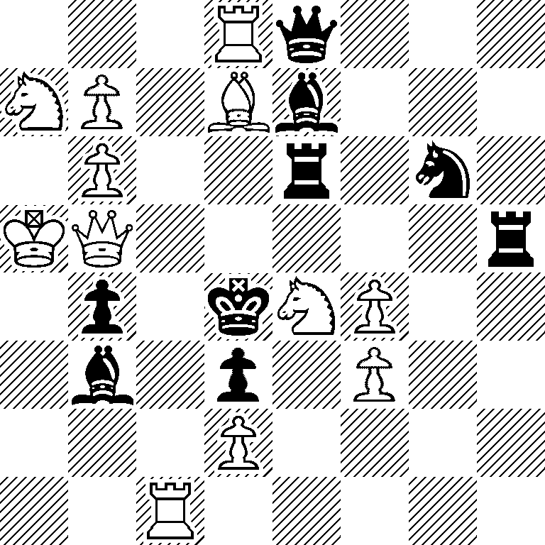 3Rq3/NP1Bb3/1P2r1n1/KQ5r/1p1kNP2/1b1p1P2/3P4/2R5
