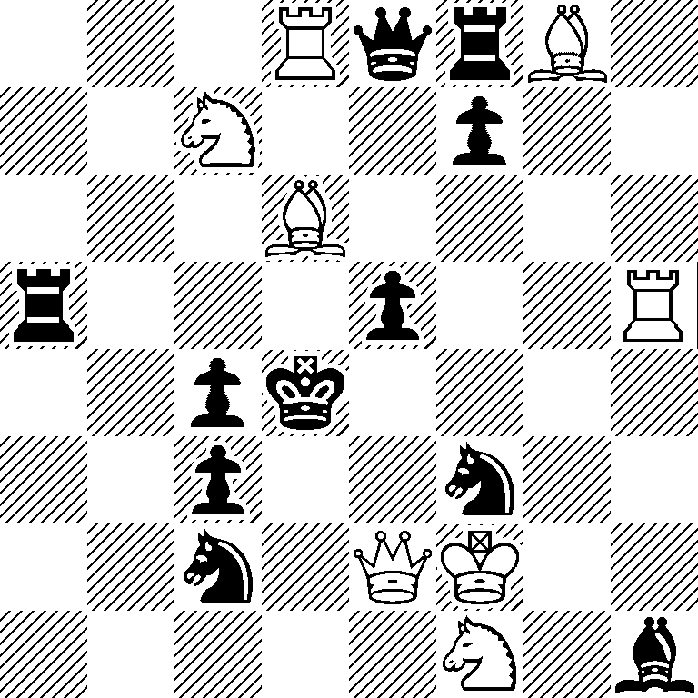 3RqrB1/2N2p2/3B4/r3p2R/2pk4/2p2n2/2n1QK2/5N1b