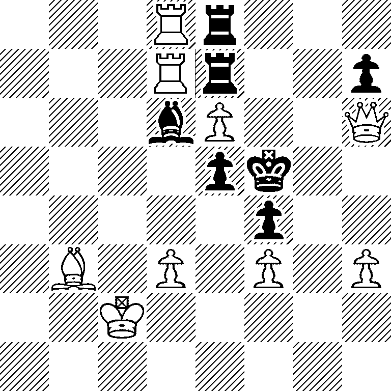 3Rr3/3Rr2p/3bP2Q/4pk2/5p2/1B1P1P1P/2K5/8