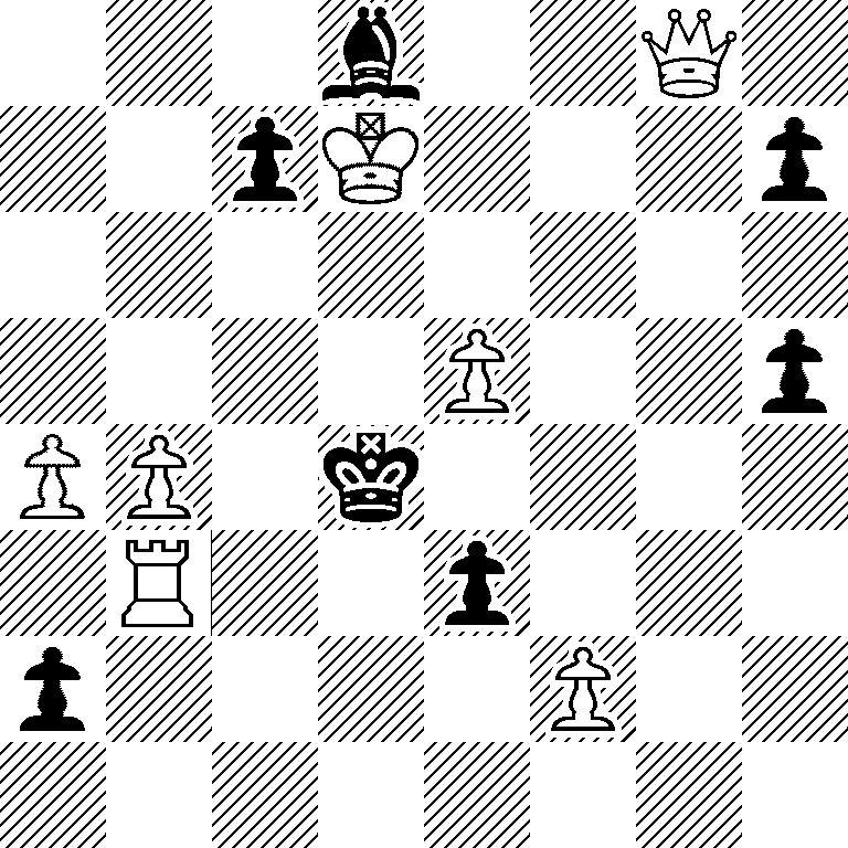 3b2Q1/2pK3p/8/4P2p/PP1k4/1R2p3/p4P2/8