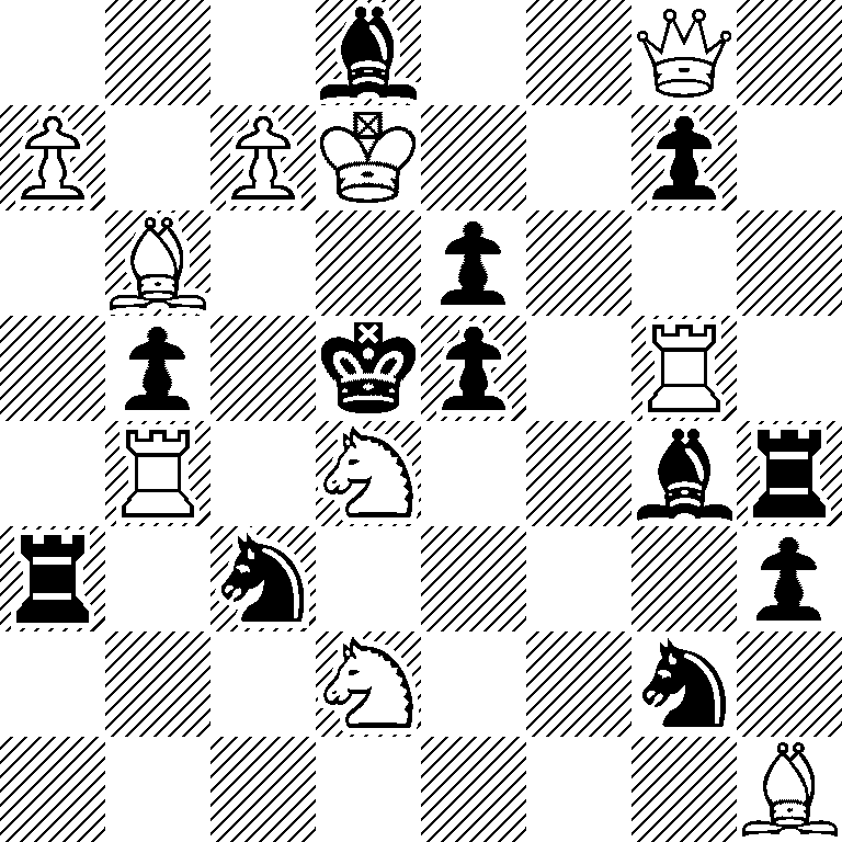 3b2Q1/P1PK2p1/1B2p3/1p1kp1R1/1R1N2br/r1n4p/3N2n1/7B