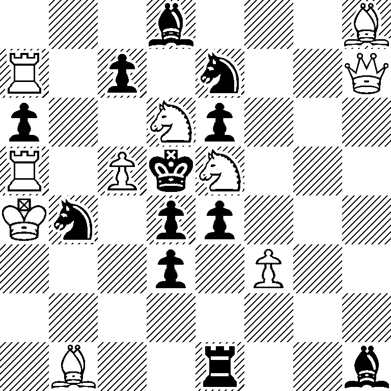 3b3B/R1p1n2Q/p2Np3/R1PkN3/Kn1pp3/3p1P2/8/1B2r2b