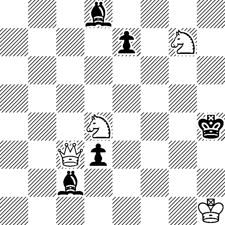 3b4/4p1N1/8/8/3N3k/2Qp4/2b5/7K