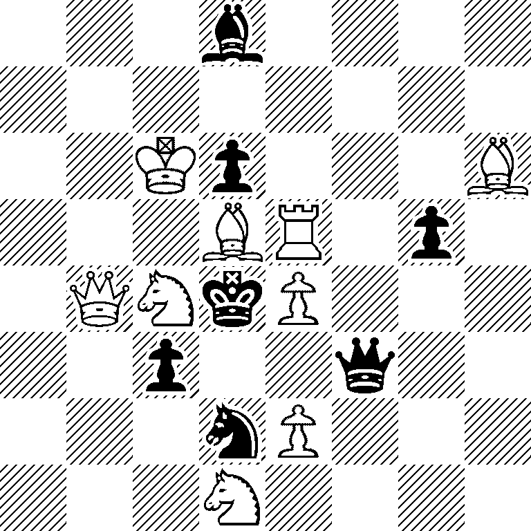 3b4/8/2Kp3B/3BR1p1/1QNkP3/2p2q2/3nP3/3N4