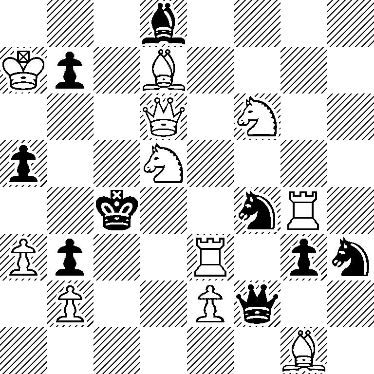 3b4/Kp1B4/3Q1N2/p2N4/2k2nR1/Pp2R1pn/1P2Pq2/6B1