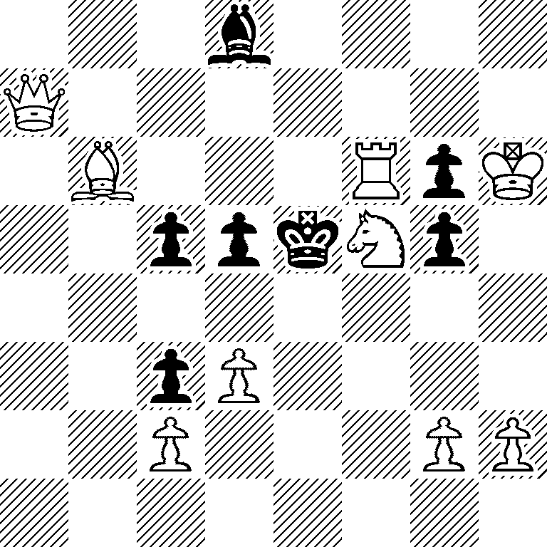 3b4/Q7/1B3RpK/2ppkNp1/8/2pP4/2P3PP/8