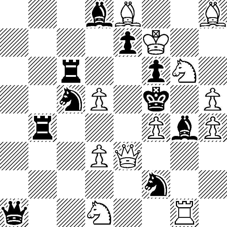 3bB2B/4pK2/2r2pN1/2nP1k1P/1r3PbP/3PQ3/5n2/q2N2R1