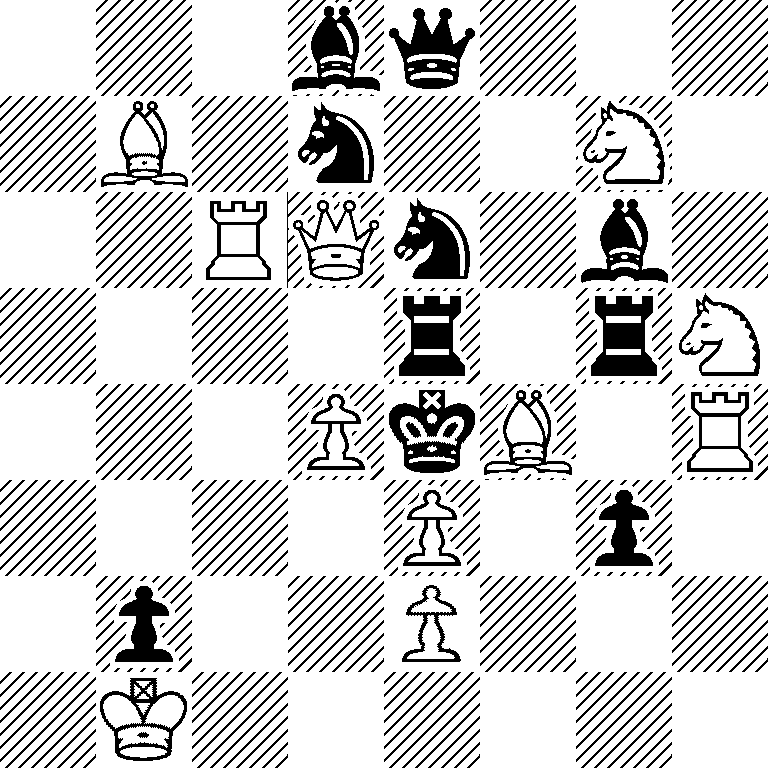 3bq3/1B1n2N1/2RQn1b1/4r1rN/3PkB1R/4P1p1/1p2P3/1K6