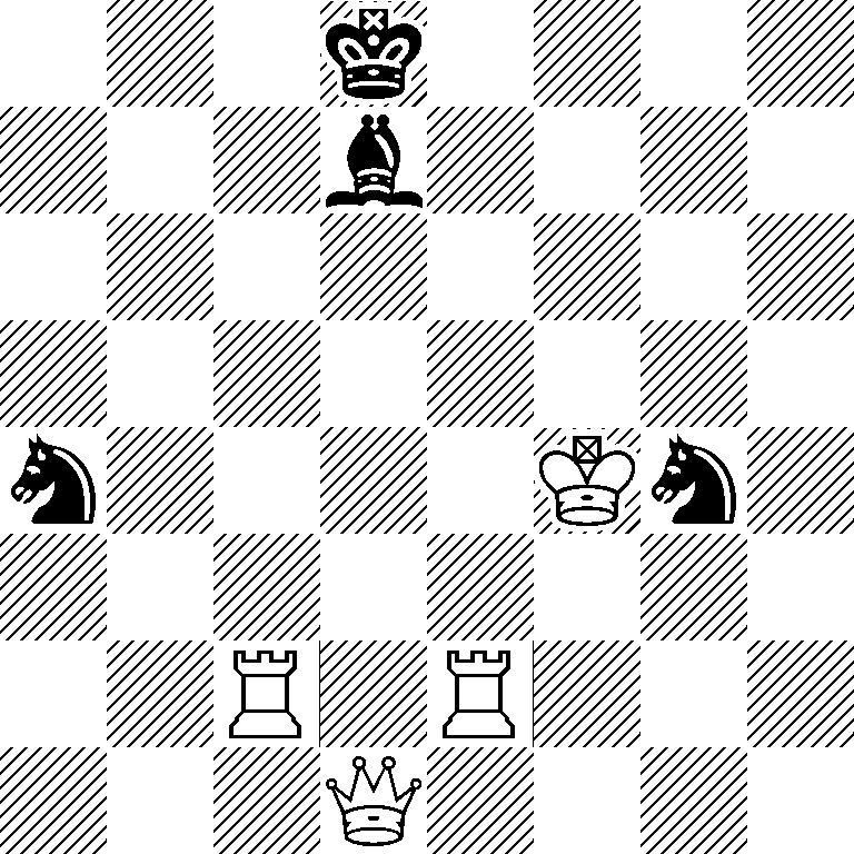 3k4/3b4/8/8/n4Kn1/8/2R1R3/3Q4