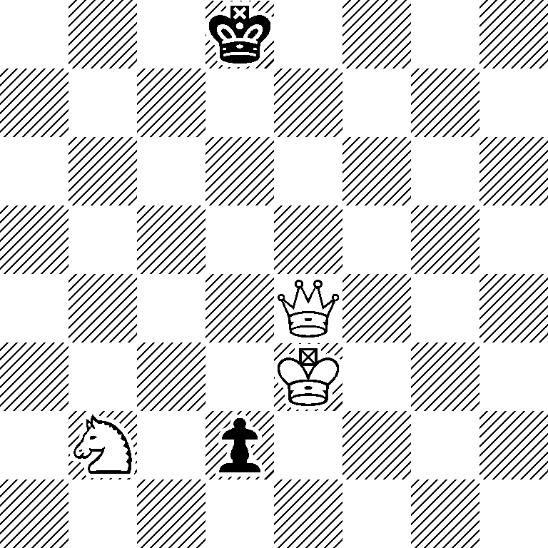 3k4/8/8/8/4Q3/4K3/1N1p4/8