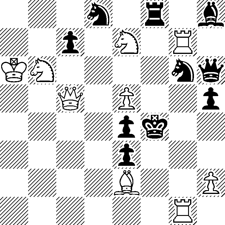 3n1r1b/2p1N1R1/KN4nq/2Q1P2p/4pk2/4p3/4B2P/6R1