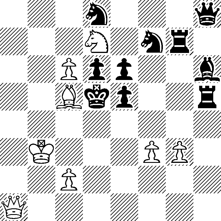 3n3q/3N1nr1/2Ppp2b/2Bkp2r/8/1K3PP1/2P5/Q7
