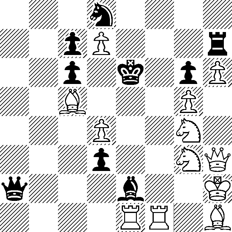3n4/2pP3r/2p1k1pP/2B3P1/3P2N1/3p2NQ/q3b2K/4RR1B