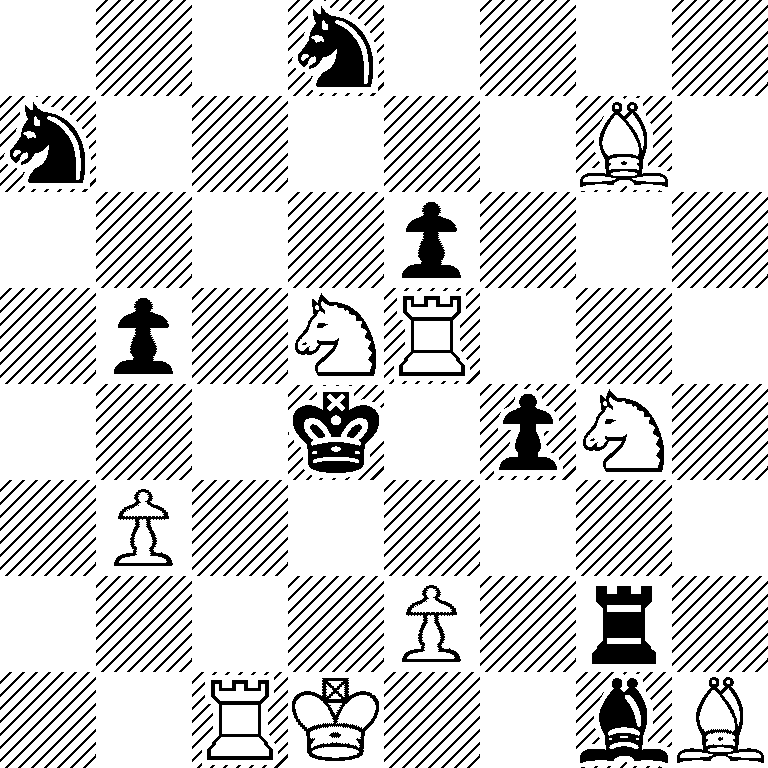 3n4/n5B1/4p3/1p1NR3/3k1pN1/1P6/4P1r1/2RK2bB