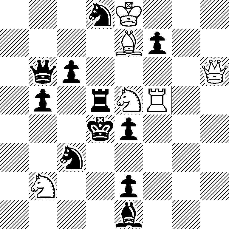 3nK3/4Bp2/1qp4Q/1p1rNR2/3kp3/2n5/1N2p3/4b3