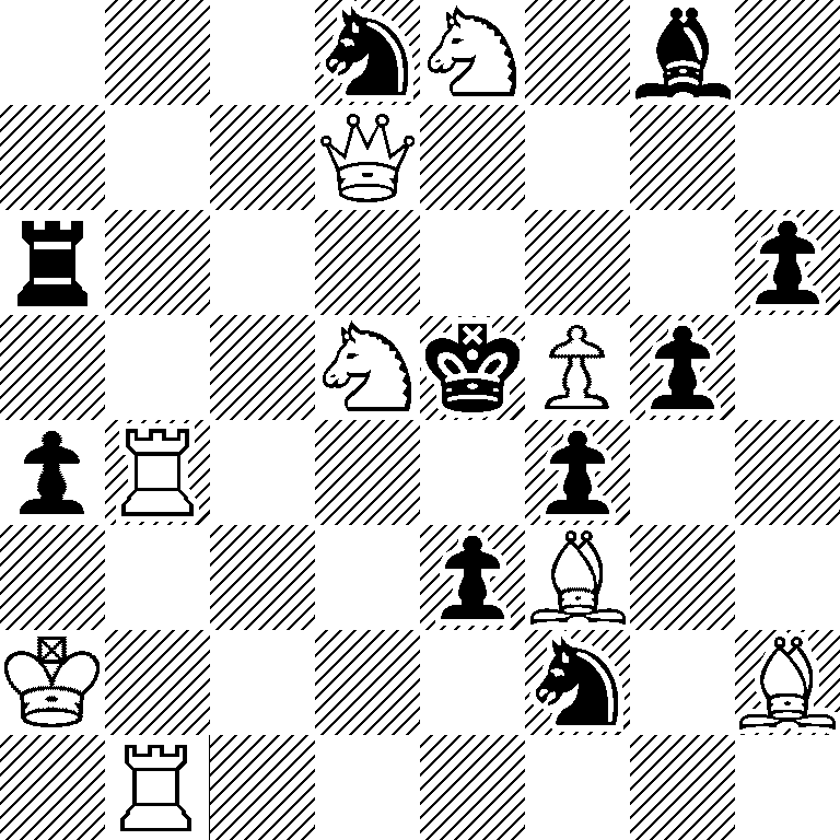 3nN1b1/3Q4/r6p/3NkPp1/pR3p2/4pB2/K4n1B/1R6