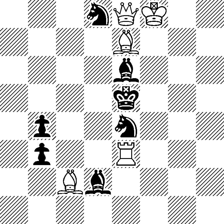 3nQK2/4B3/4b3/4k3/1p2n3/1p2R3/2Bb4/8