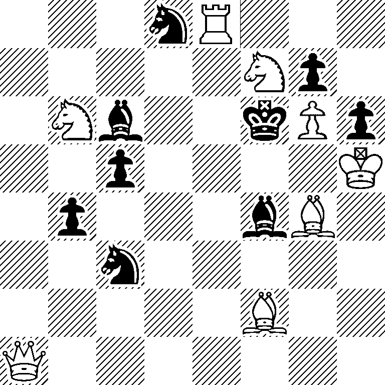 3nR3/5Np1/1Nb2kPp/2p4K/1p3bB1/2n5/5B2/Q7