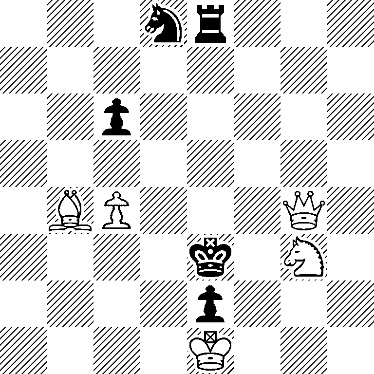 3nr3/8/2p5/8/1BP3Q1/4k1N1/4p3/4K3