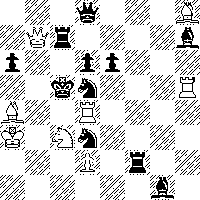3q3B/1Qr4b/p2pp3/2kn3R/B2R4/K1Nn4/3P1r2/6b1