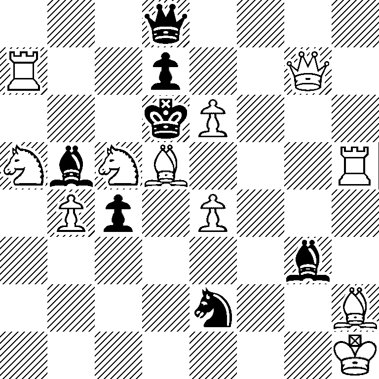 3q4/R2p2Q1/3kP3/NbNB3R/1Pp1P3/6b1/4n2B/7K
