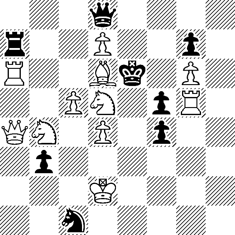 3q4/r2P2p1/R2Bk1P1/2PN1pR1/QN1P1p2/1p6/3K4/2n5