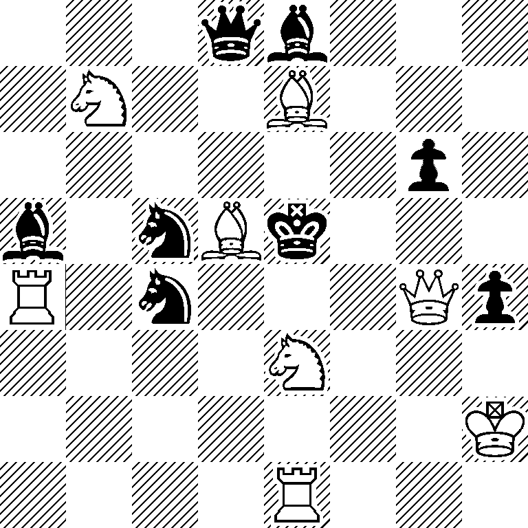 3qb3/1N2B3/6p1/b1nBk3/R1n3Qp/4N3/7K/4R3