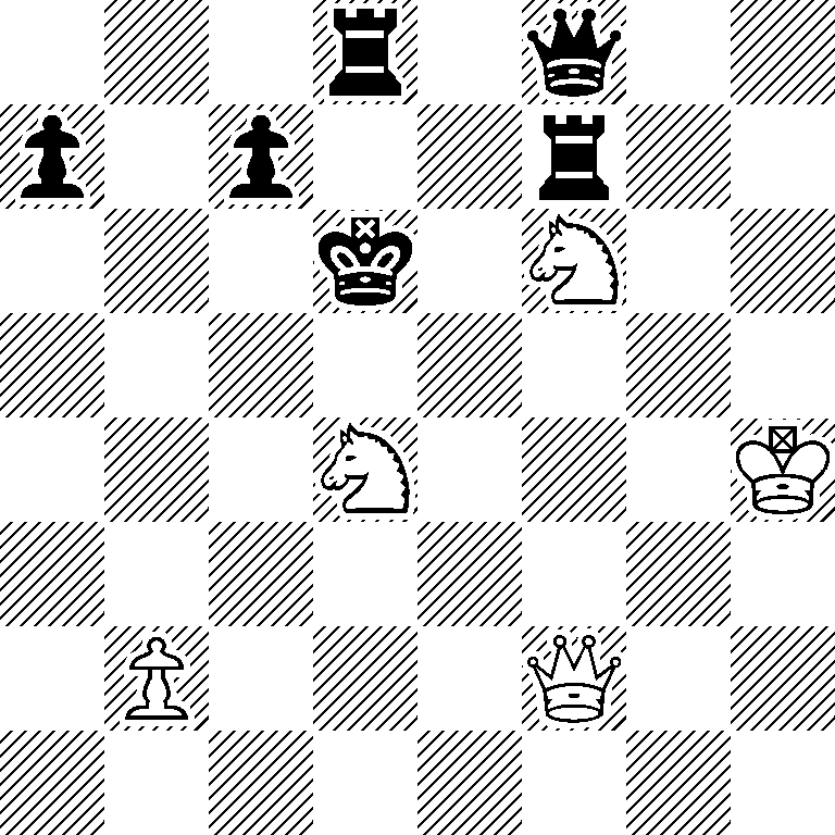 3r1q2/p1p2r2/3k1N2/8/3N3K/8/1P3Q2/8