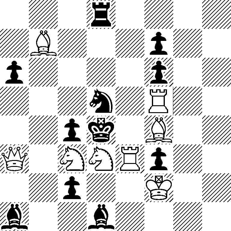 3r4/1B3p2/p4p2/3n1R2/2pk1B2/Q1NNRp2/2p2K2/b2b4