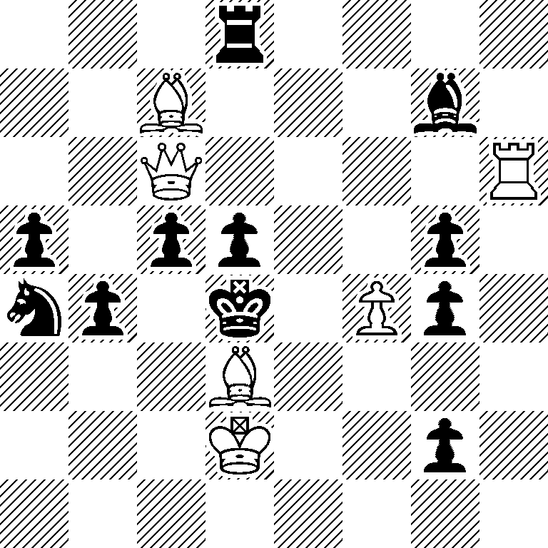 3r4/2B3b1/2Q4R/p1pp2p1/np1k1Pp1/3B4/3K2p1/8