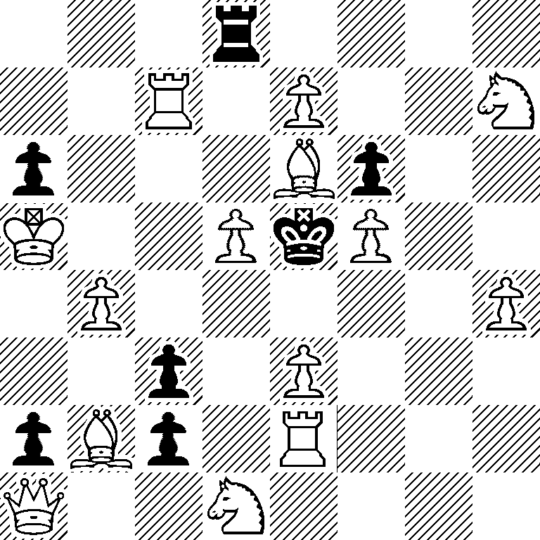 3r4/2R1P2N/p3Bp2/K2PkP2/1P5P/2p1P3/pBp1R3/Q2N4