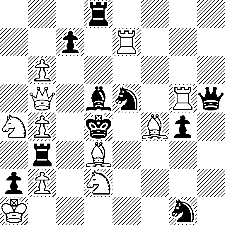 3r4/2p1R3/1P6/1Q1bn1Rq/NP1k1Bp1/1r1B4/pP1N4/K5n1